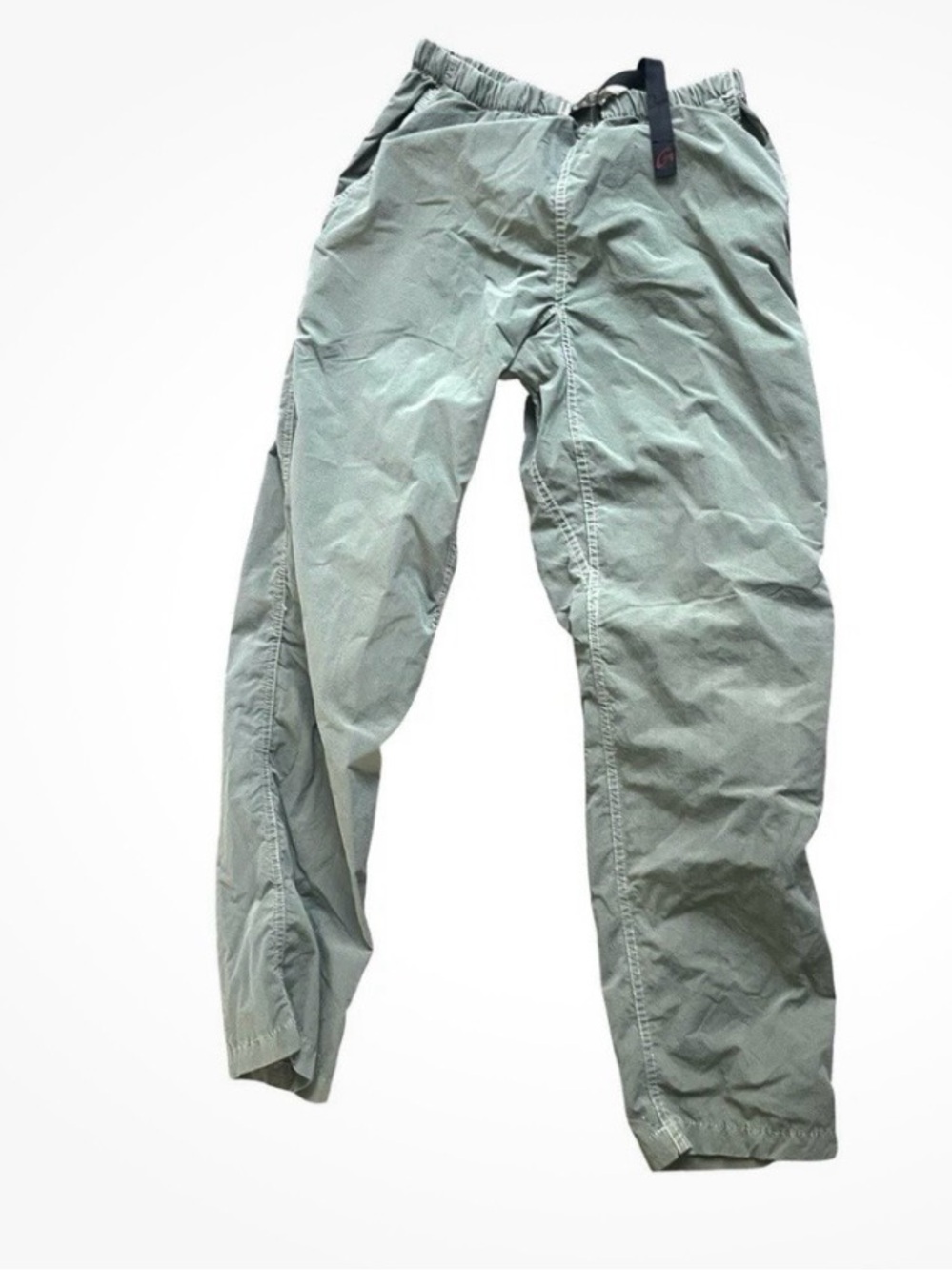 Men's Lightweight Sage Green Elastic-Waist Pant